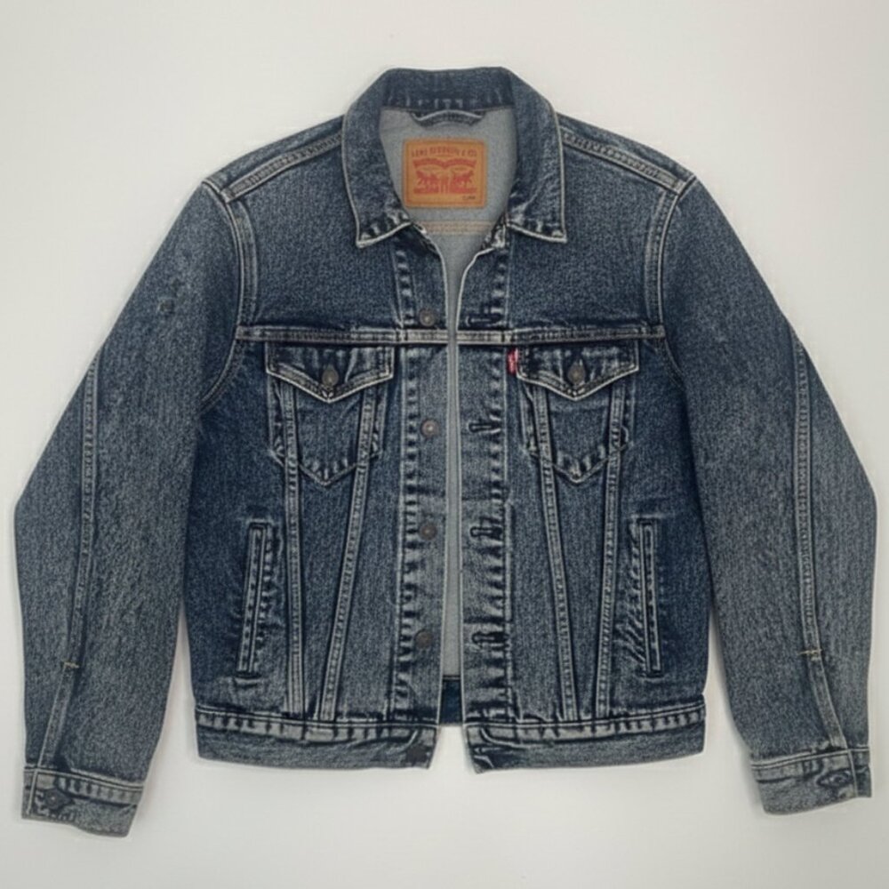 Levi's Acid Wash Denim Jean Jacket Blue S